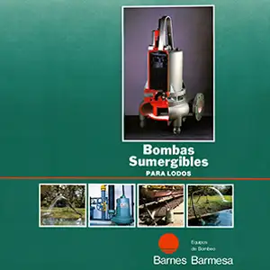 Cartel de bombas sumergibles para lodos de Barnes Barmesa.